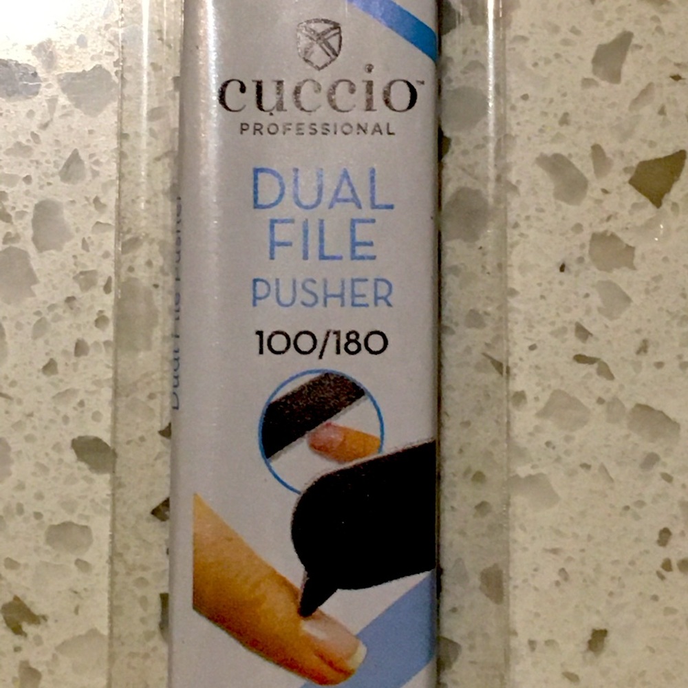 NAIL FILE 3 pc manicure professional pro emery board 100/180 pusher point NEW